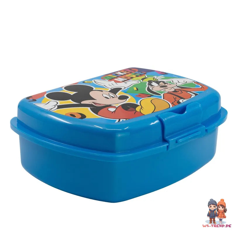 Mickey Maus 4 teiliges Set Lunchbox mit Trinkbecher und Besteck - WS-Trend.de