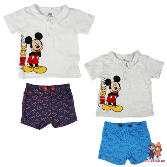 Disney Mickey Maus Baby 2tlg.Set Kleinkind T-Shirt plus Shorts - WS-Trend.de kurzarm und Gr. 62 - 86 für Jungen