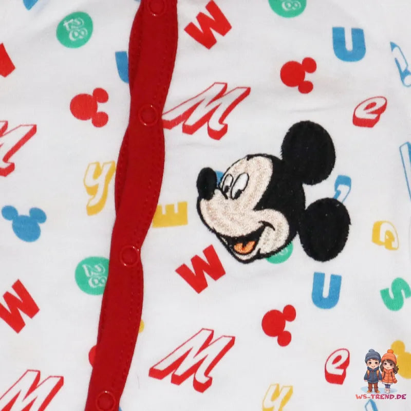 Disney Mickey Maus Baby Kleinkind Body Strampler Einteiler - WS-Trend.de Gr. 62 - 92 Baumwolle