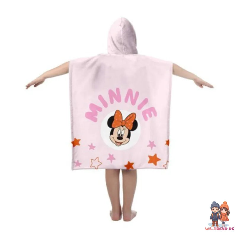 Minnie Maus Kinder Mädchen Poncho Badetuch - WS-Trend.de Mikrofaser 60x120 Baumwolle