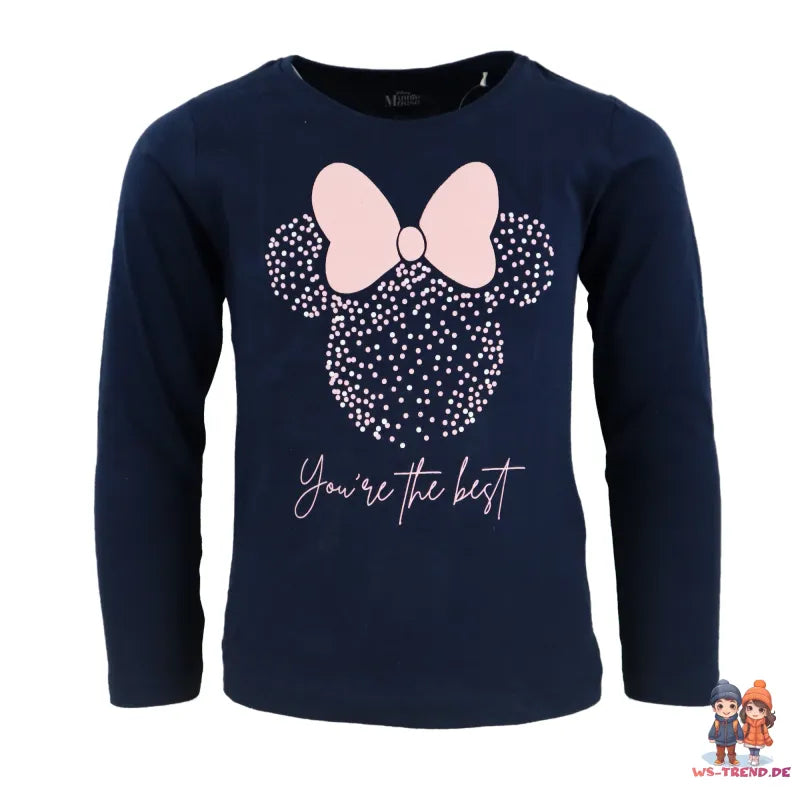 Disney Minnie Maus Kinder Schlafanzug Pyjama lang - WS-Trend.de Mädchen 104 - 134 Baumwolle