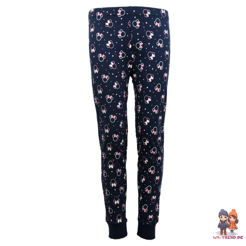 Disney Minnie Maus Kinder Schlafanzug Pyjama lang - WS-Trend.de Mädchen 104 - 134 Baumwolle