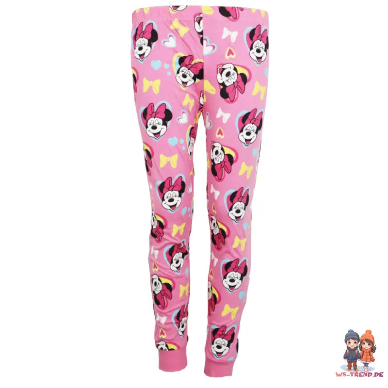 Disney Minnie Maus Mädchen Kinder Schlafanzug Pyjama lang - WS-Trend.de 104 - 134 Baumwolle