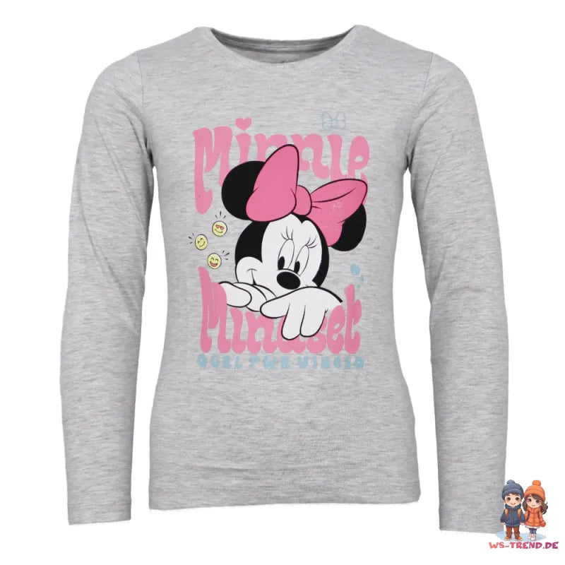 Disney Minnie Maus Mädchen Kinder Schlafanzug Pyjama lang - WS-Trend.de 104 - 134 Baumwolle