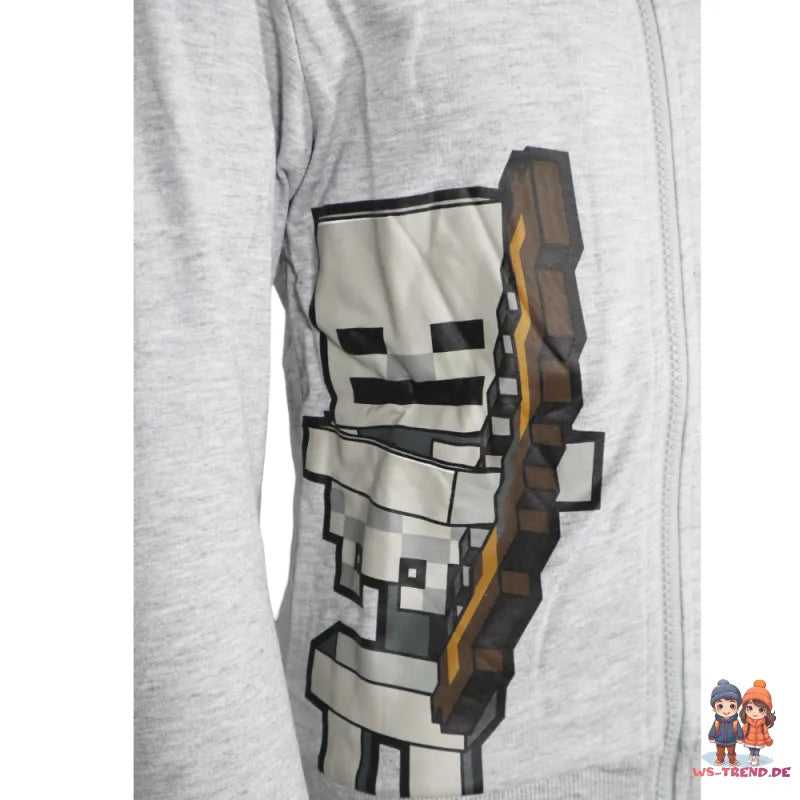 Minecraft Creeper Skelett Kinder Hoodie Kapuzenpullover Pulli Pullover WS Trend.de 116 152