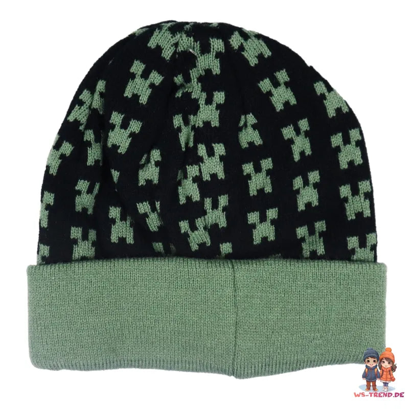Minecraft Gamer Creeper Kinder Jungen Wintermütze Mütze - WS-Trend.de Gr. 54 - 56