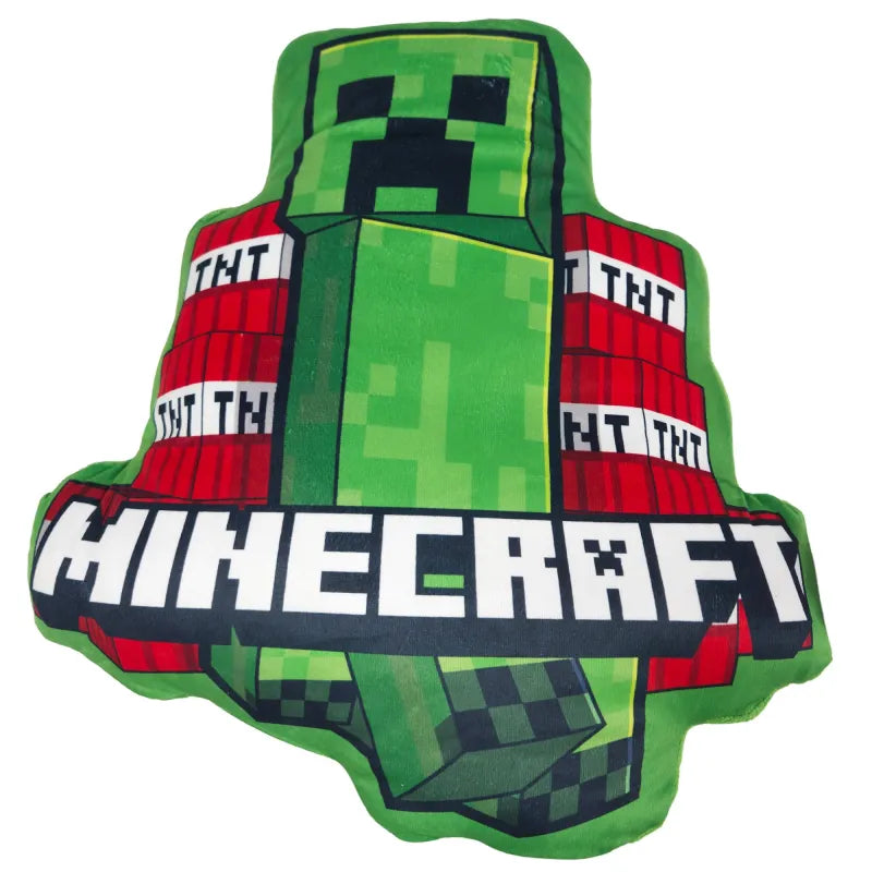 Gamer Minecraft Creeper TNT 3D Velours Kissen Dekokissen 35x37 cm - WS-Trend.de
