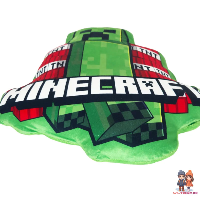 Gamer Minecraft Creeper TNT 3D Velours Kissen Dekokissen 35x37 cm - WS-Trend.de