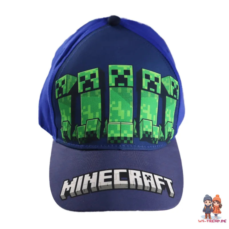 Minecraft Creeper - Basecap Baseball Kappe - WS-Trend.de - Kinder Basecaps für Jungen Baumwolle