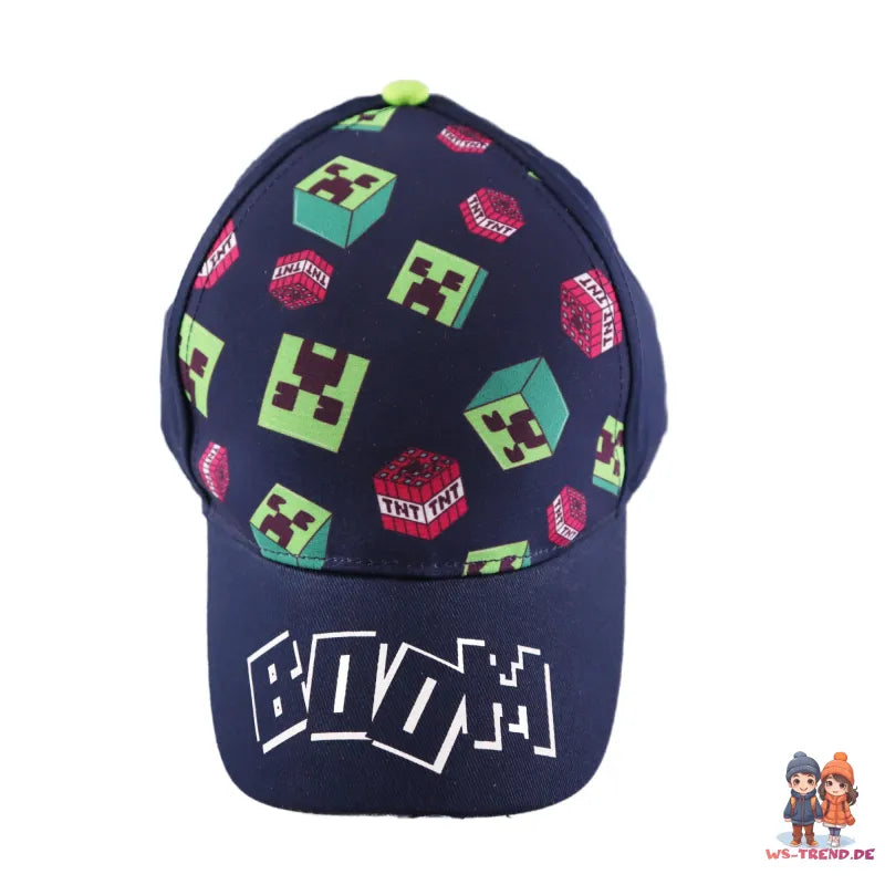 Minecraft Creeper - Basecap Baseball Kappe - WS-Trend.de - Kinder Basecaps für Jungen Baumwolle