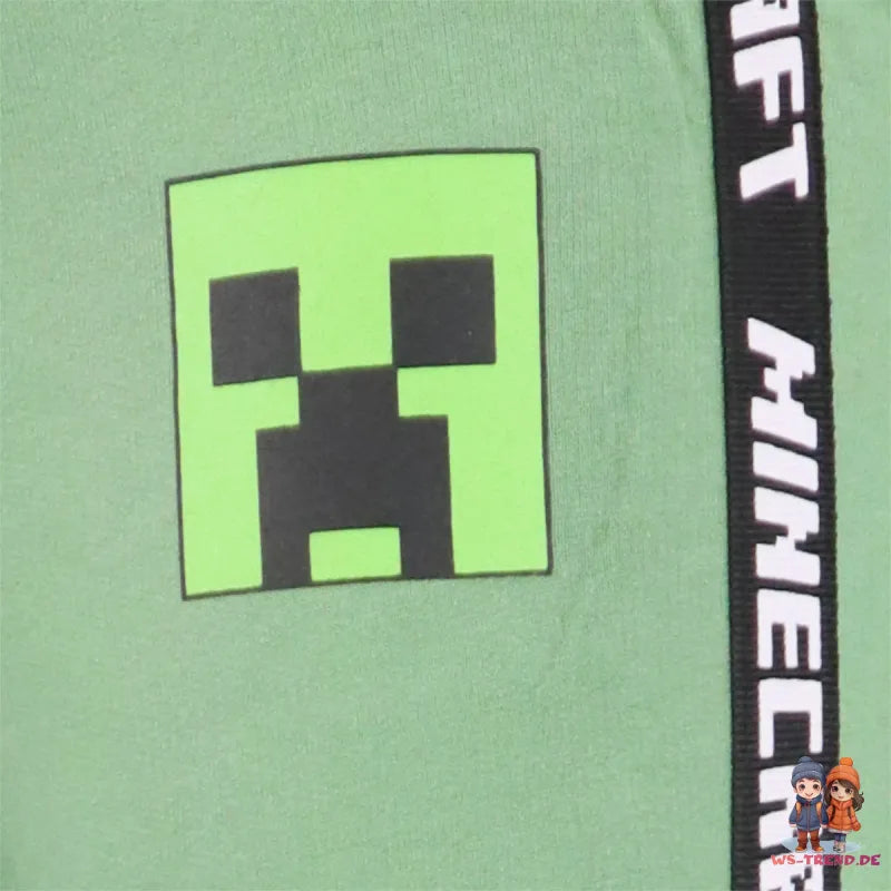 Minecraft Creeper Kinder Jogginghose - WS-Trend.de Enderman Sporthose Hose 116 bis 152 Grau