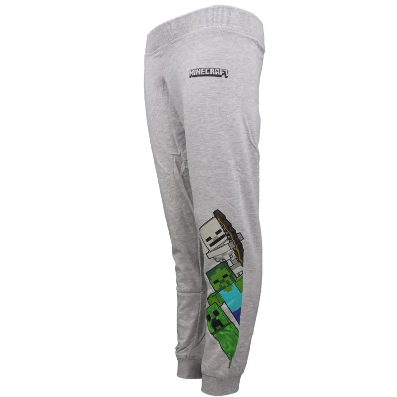 Minecraft Creeper Kinder Jogginghose - WS-Trend.de Enderman Sporthose Hose 116 bis 152 Grau