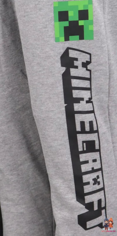 Minecraft Creeper Kinder Jogginghose - WS-Trend.de Enderman Sporthose Hose 128 bis 152 Grau