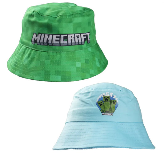 Minecraft Creeper Kinder Jungen Fischerhut WS Trend.de Fischermütze Sommerhut 52 54