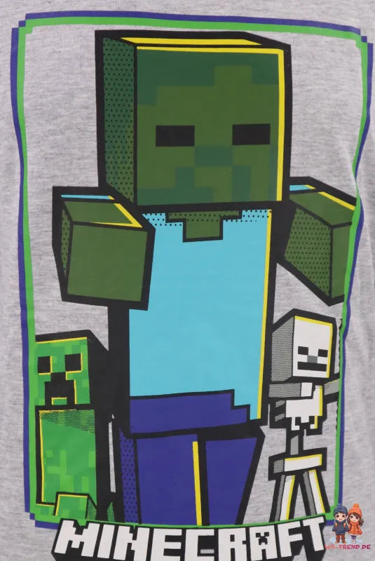Minecraft Creeper Kinder lang Pyjama - WS-Trend.de Zombie Jungen Schlafanzug 128 -152