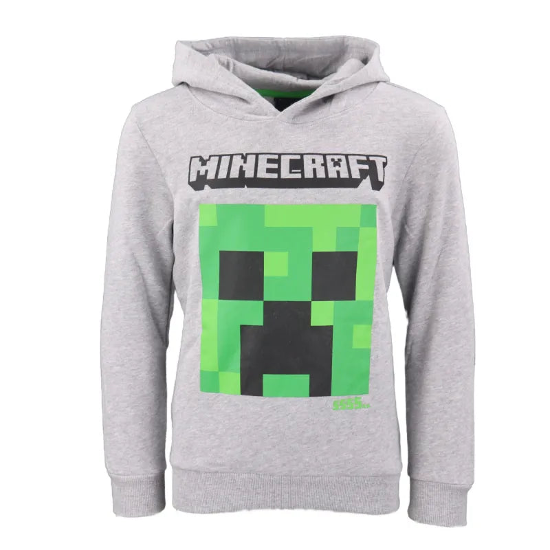 Minecraft Creeper Kinder Pullover - WS-Trend.de Gamer Pulli Gr.128 -152 Jungen Grau