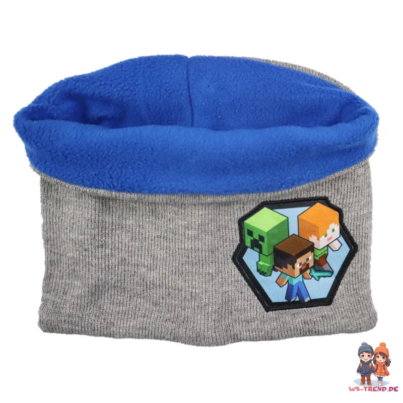 Minecraft Creeper Kinder Wintermütze plus Loop WS Trend.de Mütze Schal in 52 54 Bommelmütze