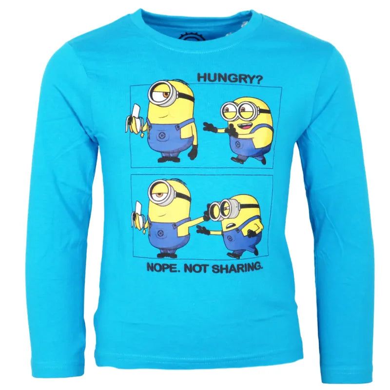 Die Minions Kinder Jungen langarm Shirt Langarmshirt - WS-Trend.de T-Shirt Langarm 104-134 Baumwolle