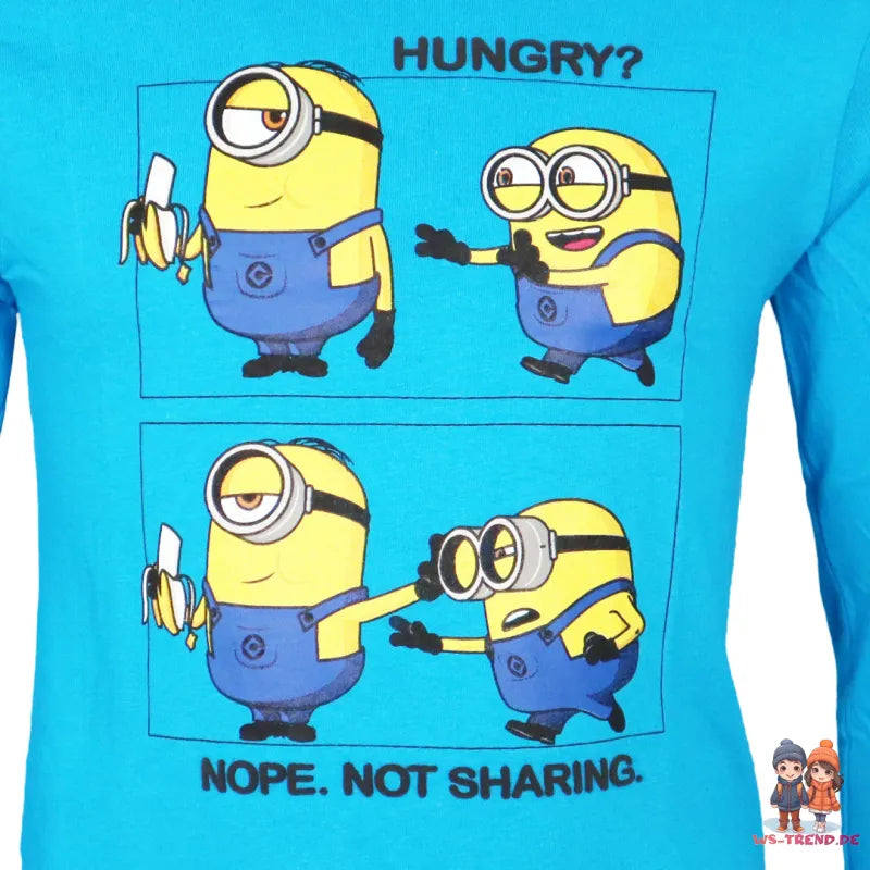 Die Minions Kinder Jungen langarm Shirt Langarmshirt - WS-Trend.de T-Shirt Langarm 104-134 Baumwolle