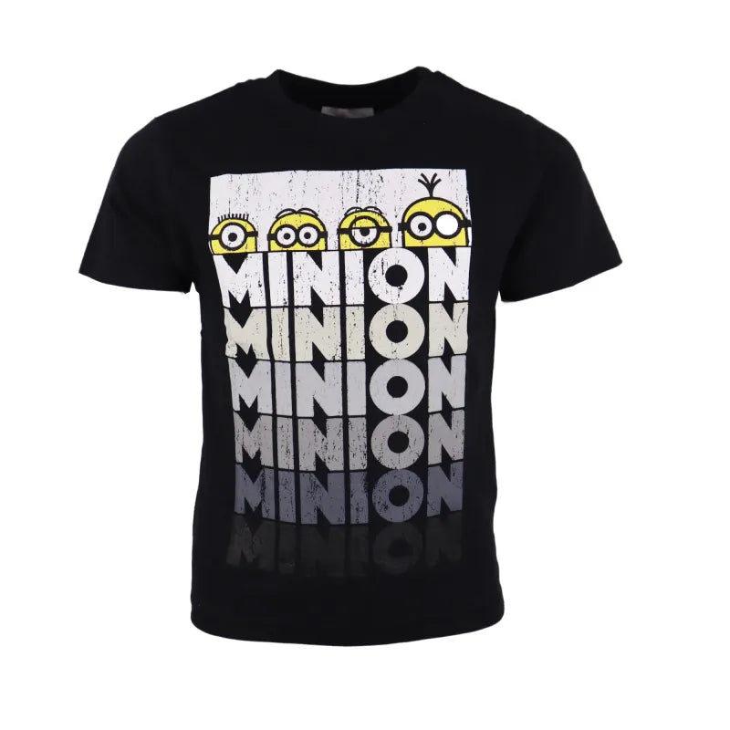 Die Minions Jungen Kurzarm T-Shirt - WS-Trend.de Kinder Shirt 110-140 Blau Schwarz 100% Baumwolle
