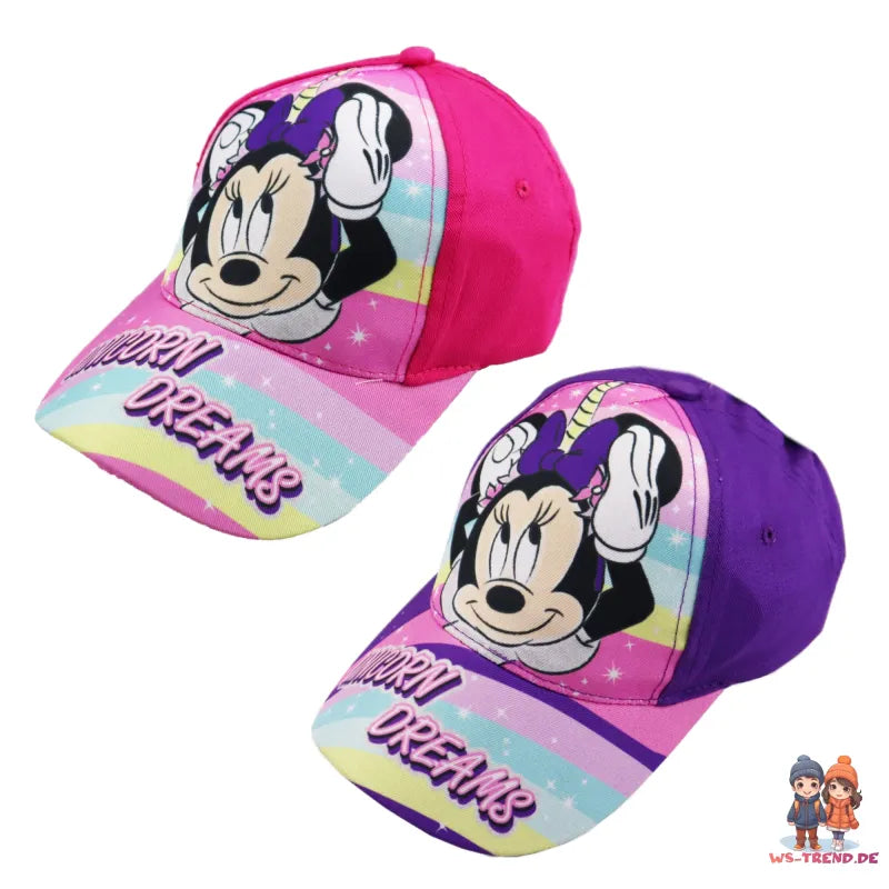 Minnie Maus Kinder Baumwolle Basecap - WS-Trend.de Baseball Kappe | Disney Mini Mouse Mädchen