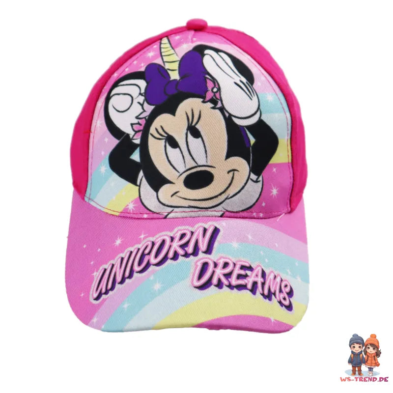 Minnie Maus Kinder Baumwolle Basecap - WS-Trend.de Baseball Kappe | Disney Mini Mouse Mädchen