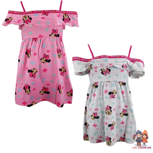 Disney Minnie Maus Mädchen Kinder Kleid Sommerkleid - WS-Trend.de kurzarm - für 104 - 134