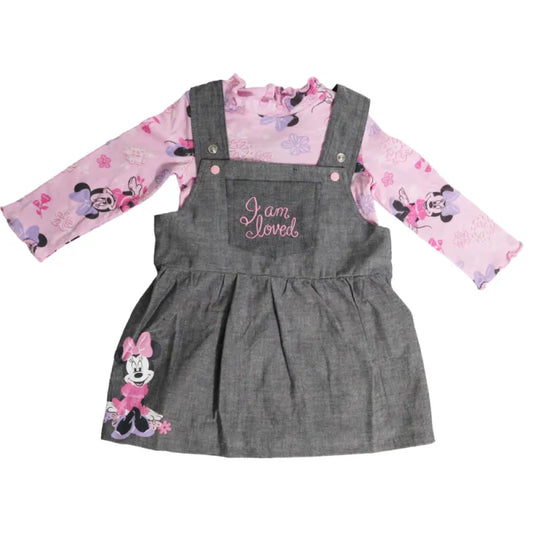 Disney Minnie Maus Baby 2 tlg Set Bluse Kleid - WS-Trend.de Gr. 62 - 92 100% Baumwolle