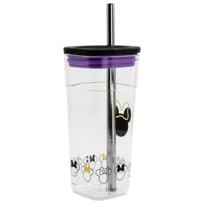 Disney Minnie Maus Trinkbecher Becher mit Edelstahl Trinkhalm 540 ml - Ansicht 2