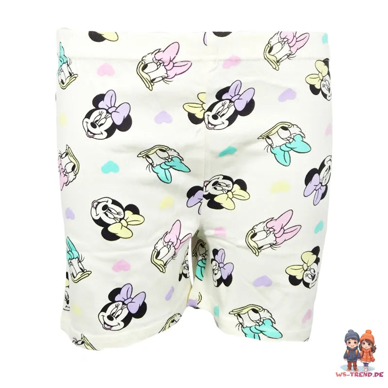 Disney Minnie Maus Kinder kurzarm Schlafanzug Pyjama Shirt Shorts WS Trend.de Gr. 104 134 100% Baumwolle