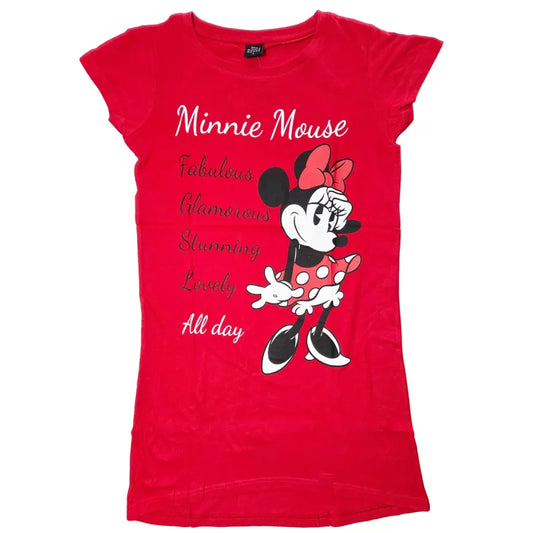 Disney Minnie Maus Damen kurzarm Schlafshirt Nachthemd - WS-Trend.de S-XL Baumwolle