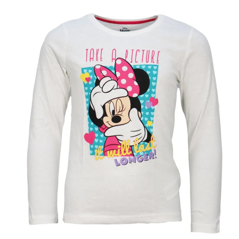 Disney Minnie Maus Kinder Mädchen langarm T-Shirt - WS-Trend.de 98 bis 128 - 100% Baumwolle