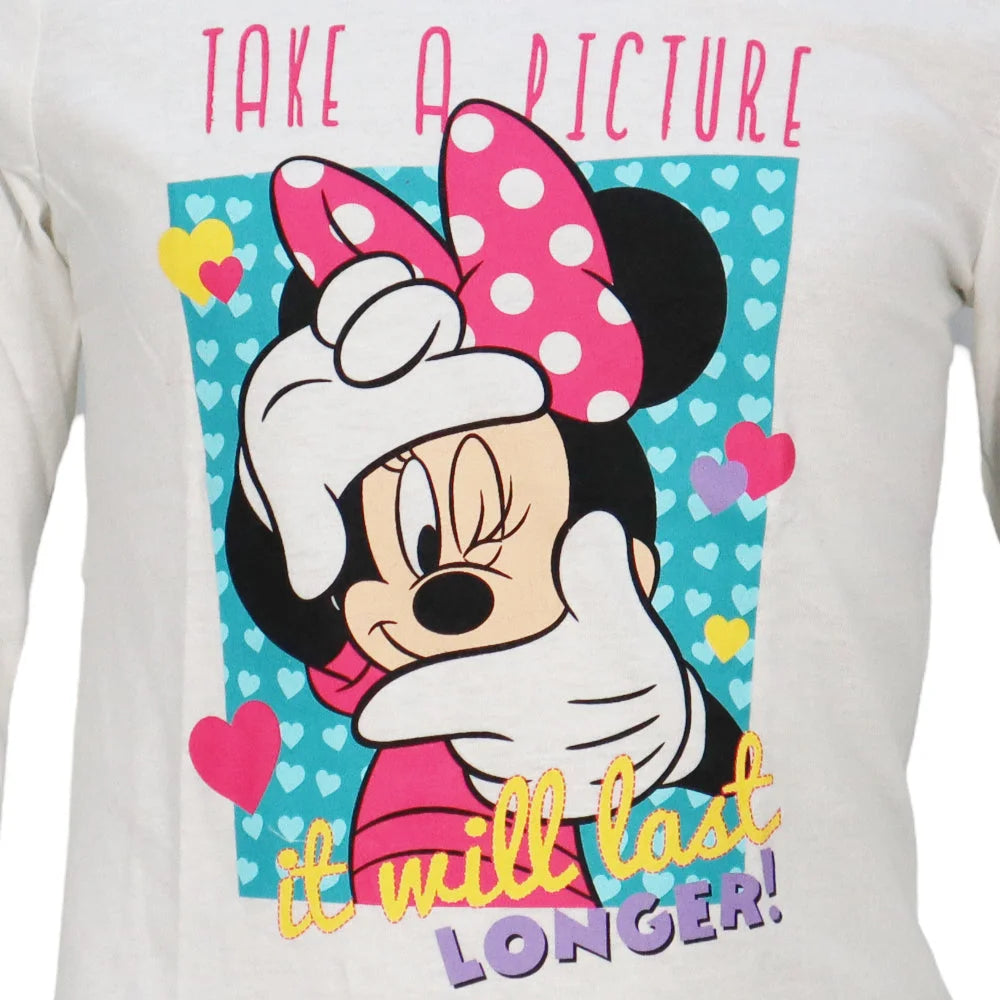Disney Minnie Maus Kinder Mädchen langarm T-Shirt - WS-Trend.de 98 bis 128 - 100% Baumwolle
