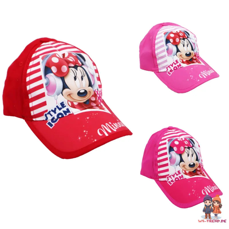 Minnie Maus Kinder Baumwolle Basecap Baseball Kappe - WS-Trend.de | Disney Mini Mouse Mädchen