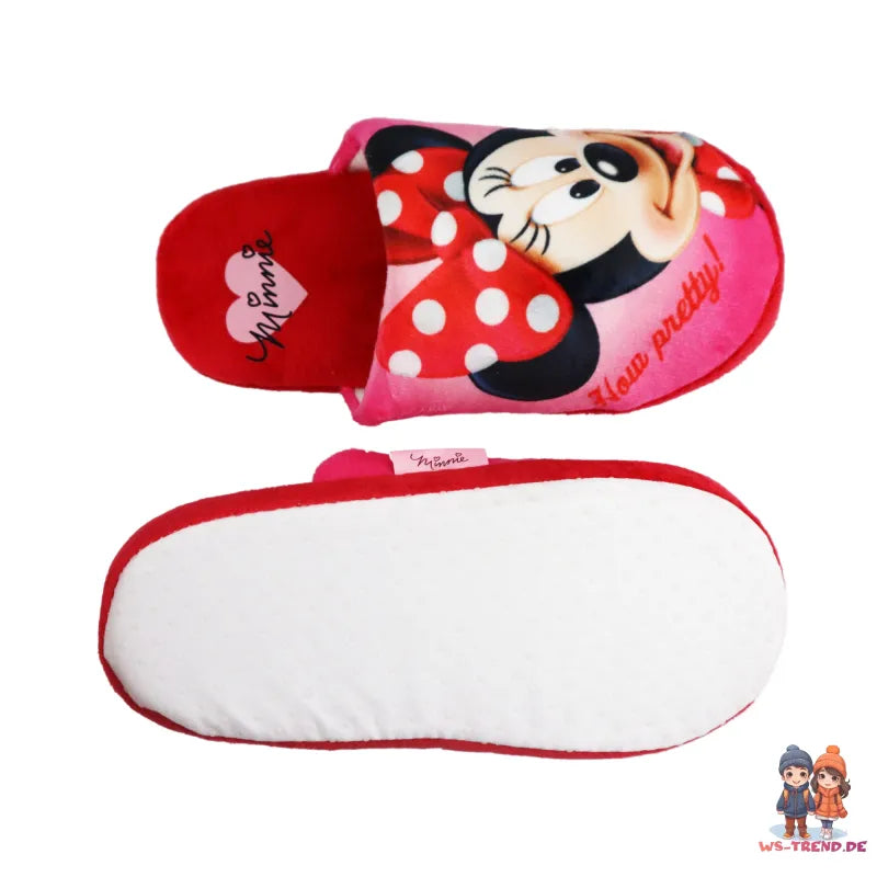 Disney Minnie Maus Kinder Mädchen Hausschuhe Slipper Schlüpfschuhe WS Trend.de 28 35