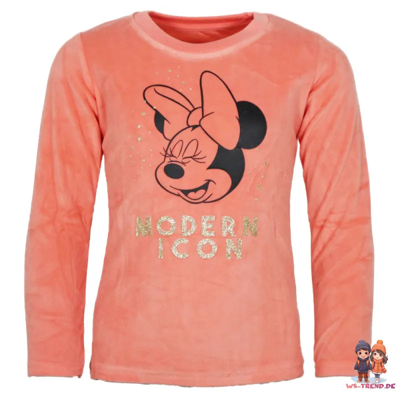 Disney Minnie Maus Kinder Velour Schlafanzug Pyjama Nachtwäsche - WS-Trend.de Gr. 104-134