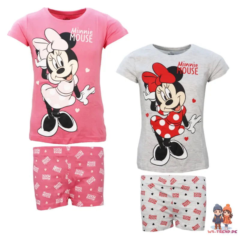 Disney Minnie Maus Mouse Kinder Schlafanzug Pyjama - WS-Trend.de 92-128 100% Baumwolle