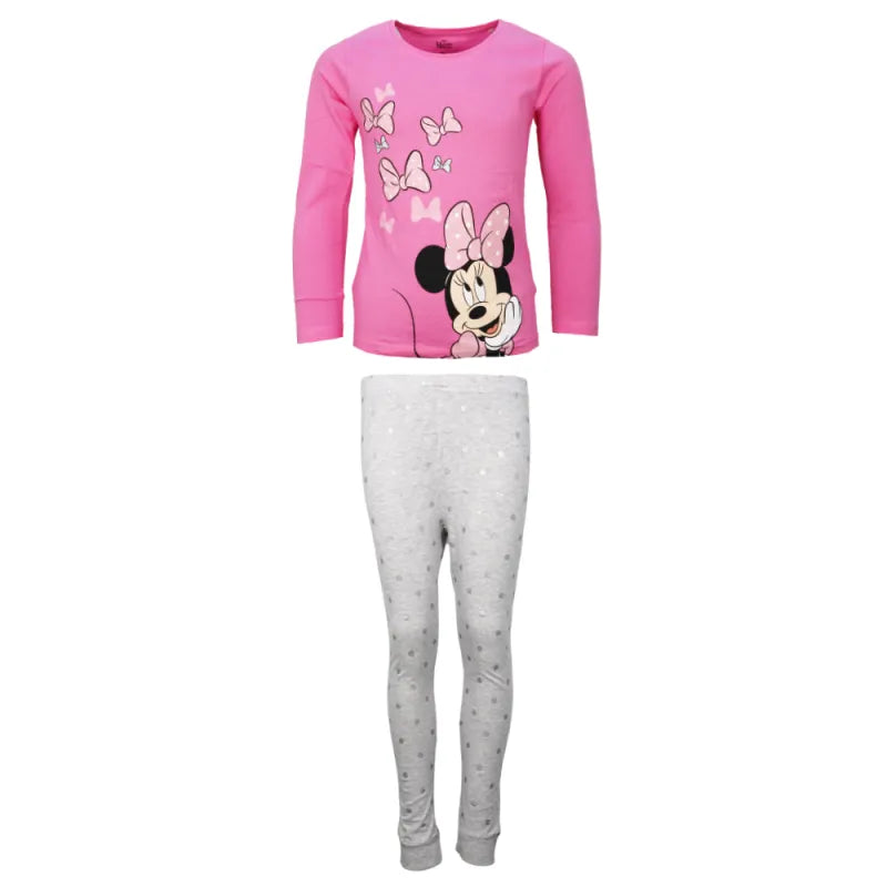 Disney Minnie Maus Mädchen Kinder Schlafanzug Pyjama lang - WS-Trend.de 104 - 134 Baumwolle