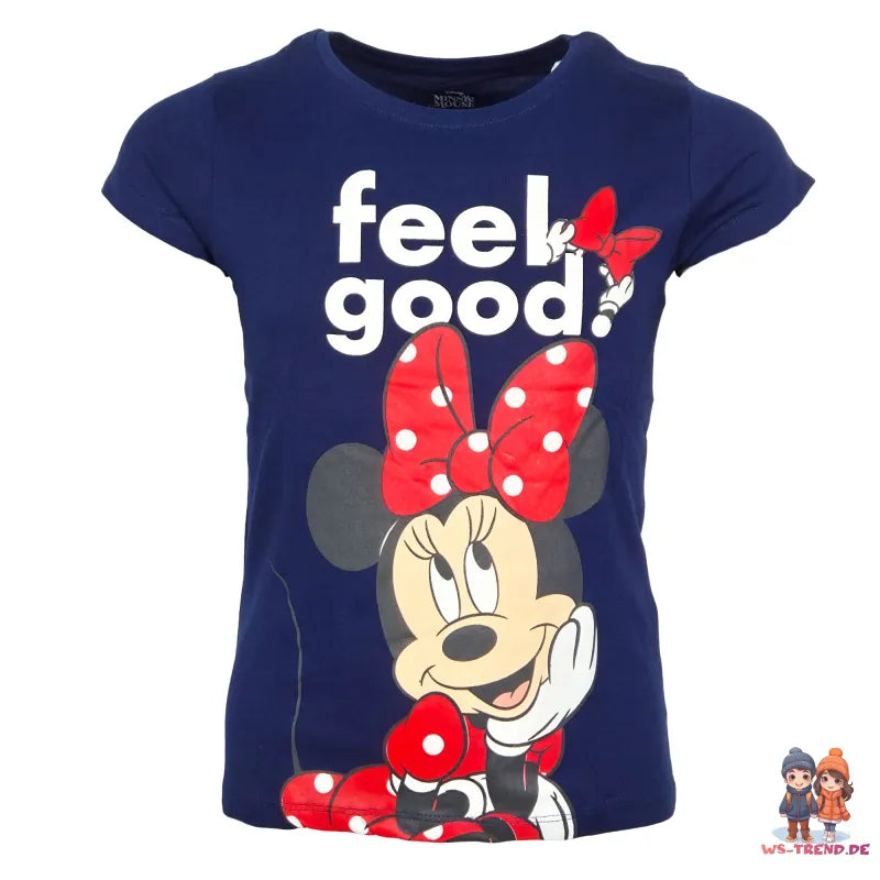 Disney Minnie Maus Kinder kurzarm Schlafanzug Pyjama Shirt Shorts - WS-Trend.de Gr. 104-134 100% Baumwolle