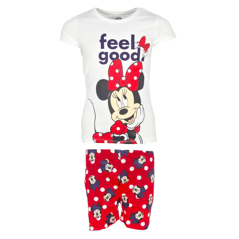 Disney Minnie Maus Kinder kurzarm Schlafanzug Pyjama Shirt Shorts - WS-Trend.de Gr. 104-134 100% Baumwolle