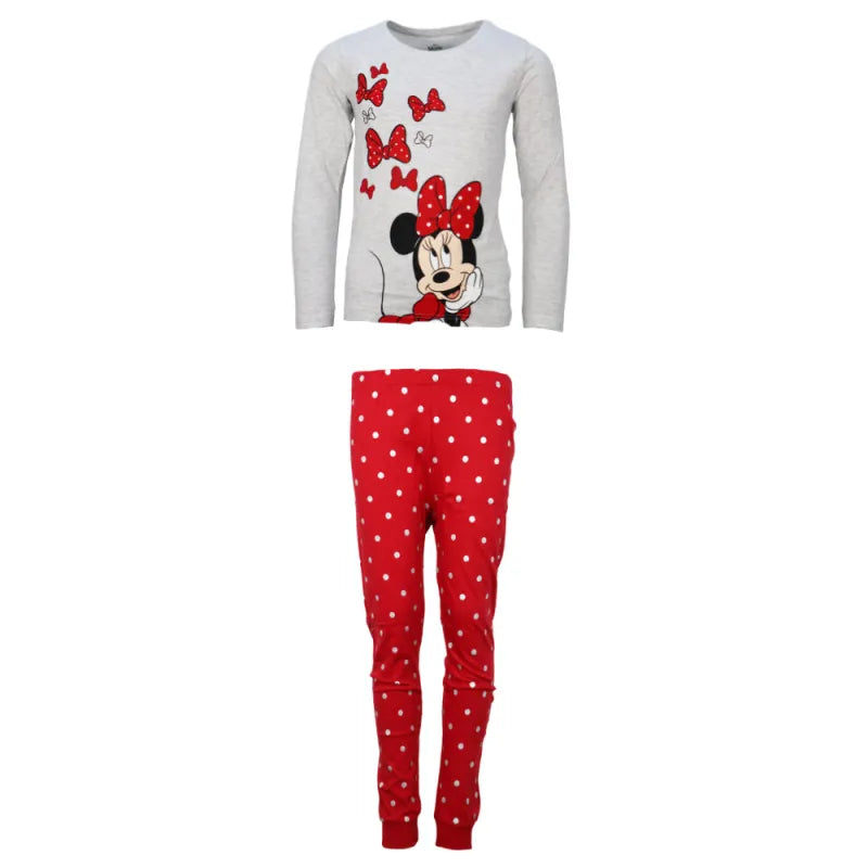 Disney Minnie Maus Mädchen Kinder Schlafanzug Pyjama lang - WS-Trend.de 104 - 134 Baumwolle