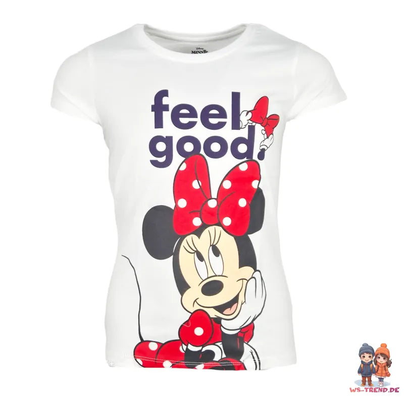Disney Minnie Maus Kinder kurzarm Schlafanzug Pyjama Shirt Shorts - WS-Trend.de Gr. 104-134 100% Baumwolle