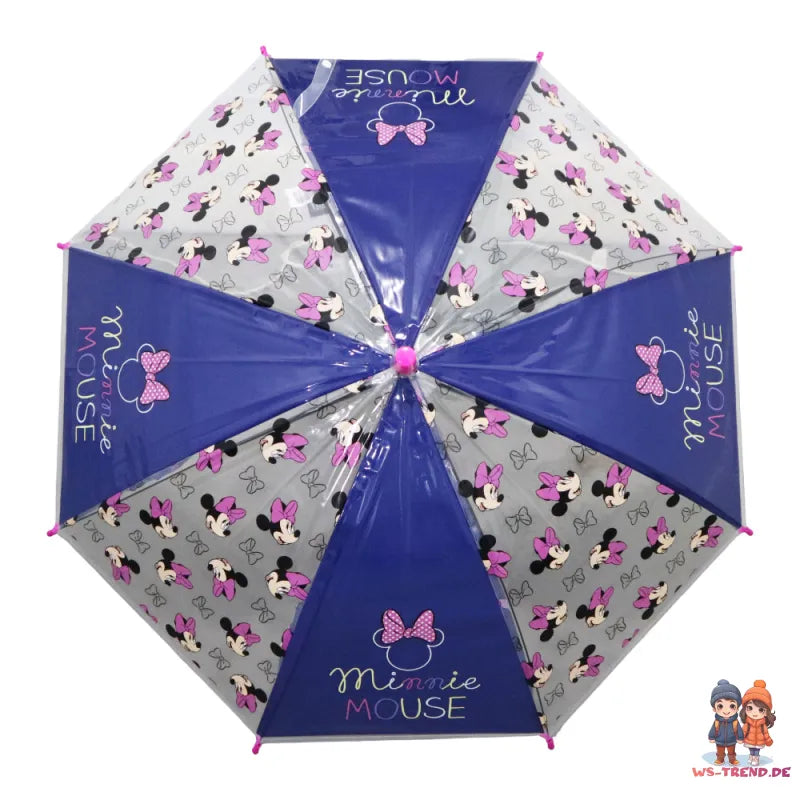 Disney Minnie Maus Kinder Regenschirm für Mädchen - WS-Trend.de Stabregenschirm Schirm D 75 cm