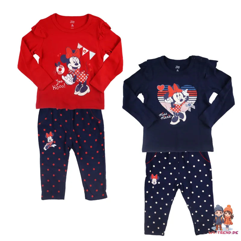 Disney Minnie Maus Baby Mädchen Set langarm Shirt plus Hose - WS-Trend.de 2tlg. 62 bis 92
