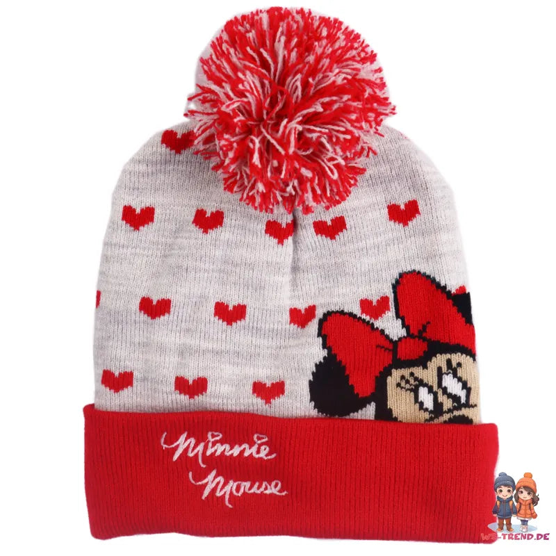Disney Minnie Maus Set Kinder Herbst Wintermütze Snood plus Handschuhe - WS-Trend.de