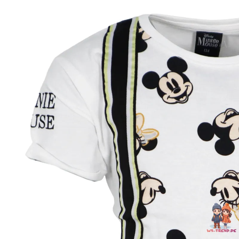 Disney Minnie Maus Mädchen kurzarm T-Shirt Top - WS-Trend.de Kinder Tops 104 bis 134 Baumwolle