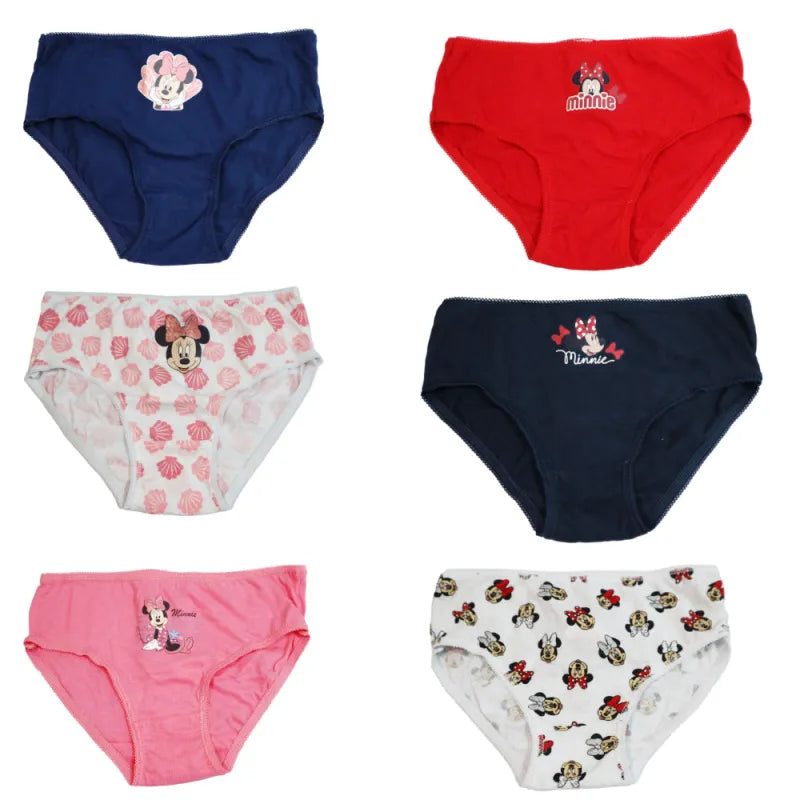 Disney Minnie Maus 6er Pack Slips Kinder Mädchen Unterwäsche - WS-Trend.de Baumwolle