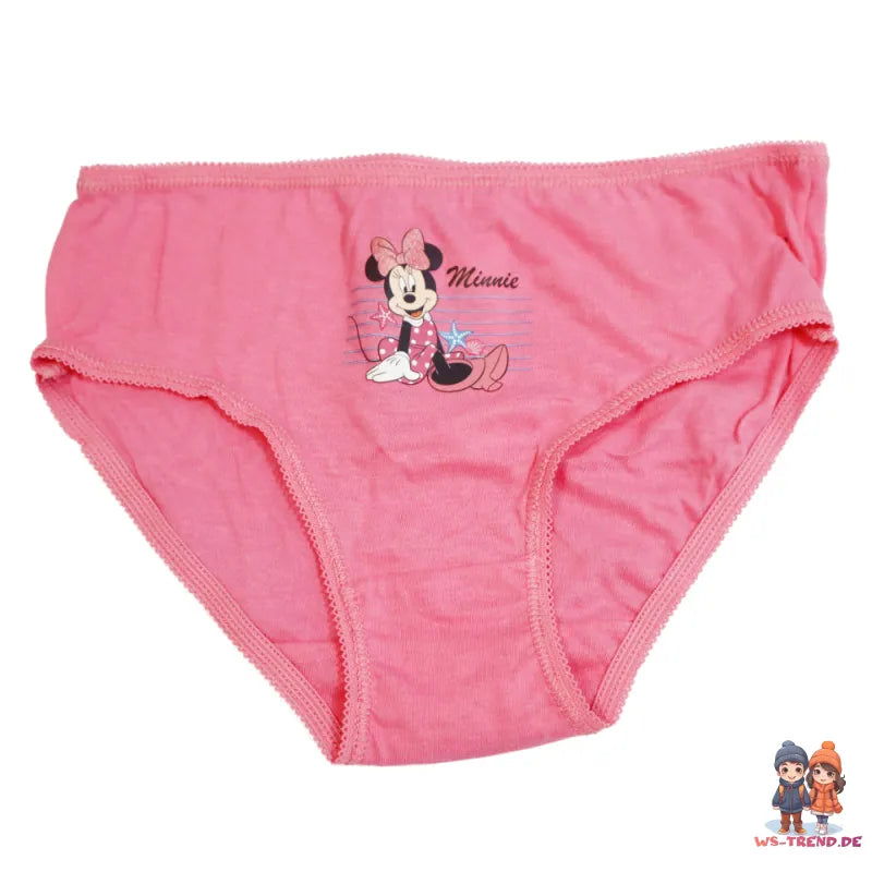 Disney Minnie Maus 6er Pack Slips Kinder Mädchen Unterwäsche - WS-Trend.de Baumwolle