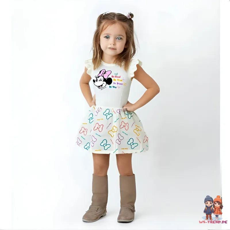 Disney Minnie Maus Kinder Mädchen Sommerkleid Kleid - WS-Trend.de Gr. 92-128 Baumwolle