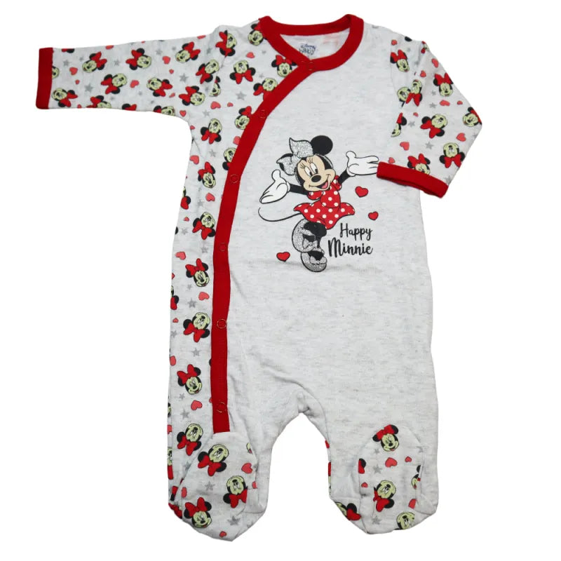 Disney Minnie Maus Baby Kleinkind Strampler Einteiler - WS-Trend.de Gr.56 - 92 Rot Rosa